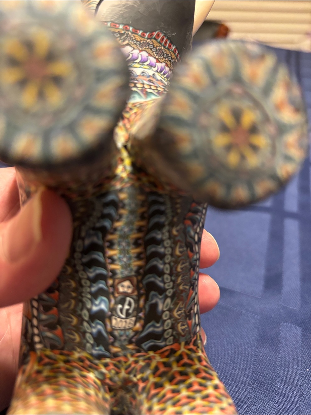 Handcrafted Multicolor Elephant Sculpture - Decorative Home Art - Picture 2 of 8